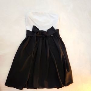 Express black and white cocktail 0 dress